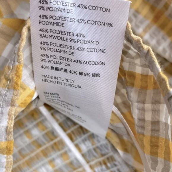 Anthropologie Yellow and White Plaid Top - Picture 8 of 10